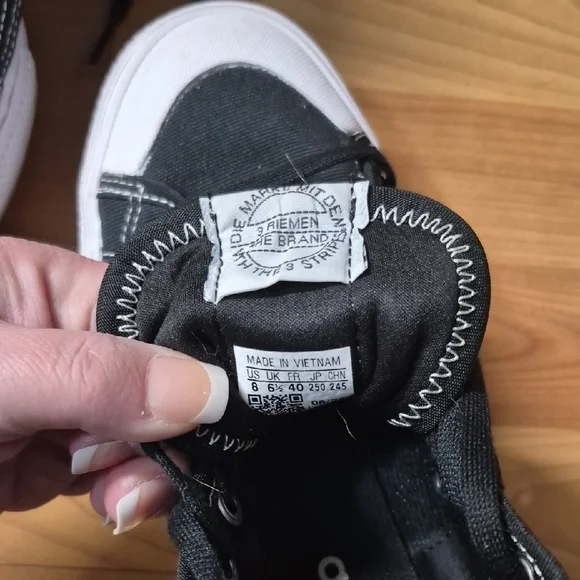 adidas Black Canvas High-Top Sneakers - Picture 2 of 6